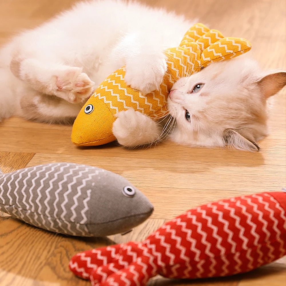Catnip Fish Toy – Fun Sackcloth Cat Gnaw Toy
