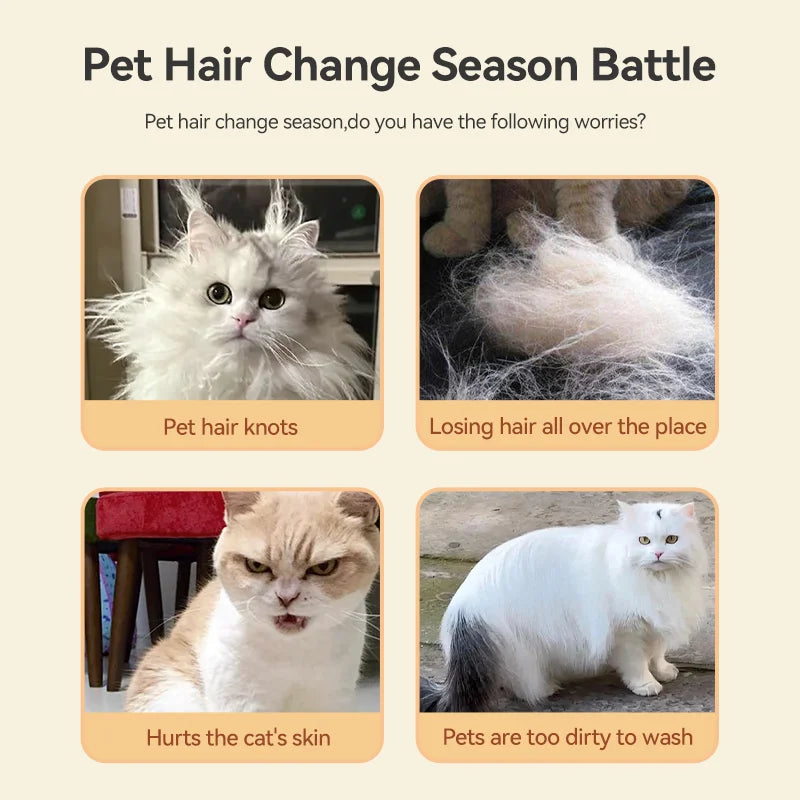 ROJECO Electric Pet Steam Comb – Cat & Dog Hair Removal