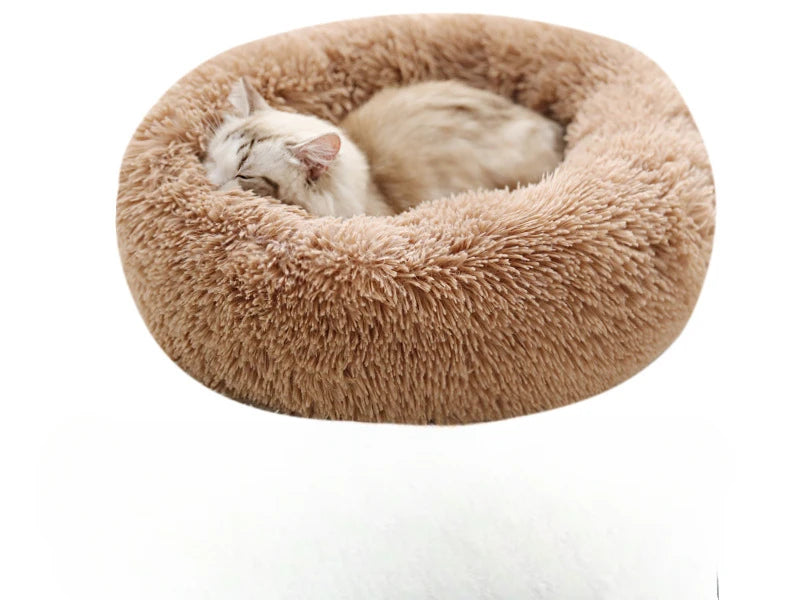 Plush Pet Nest – Warm Round Cat & Dog Bed