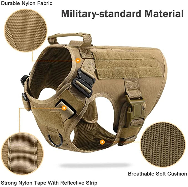Tactical Dog Harness & Leash Set