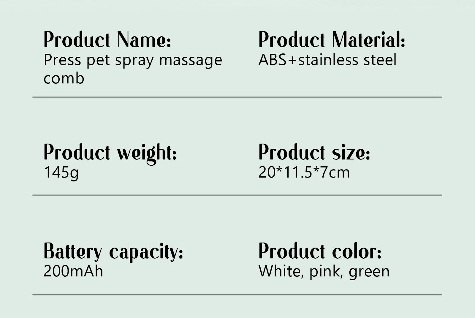 Pet Steam Massage Brush – Dog & Cat Hair Removal Comb