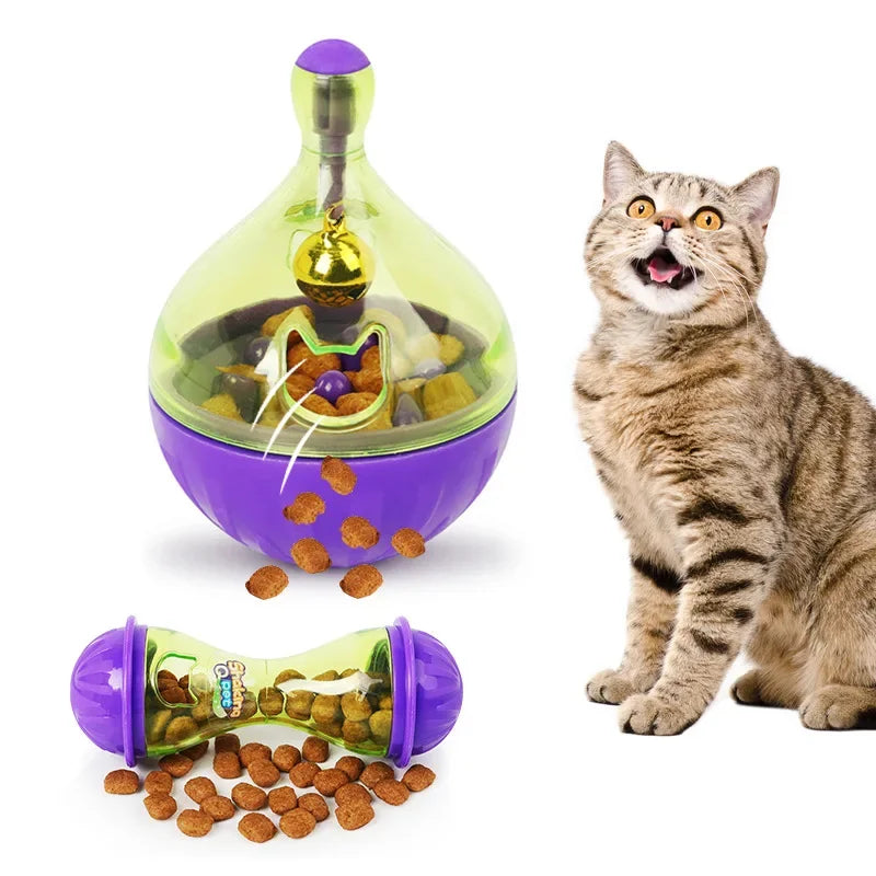 Interactive Pet Feeding Toy – Cat & Dog Food Tumbler