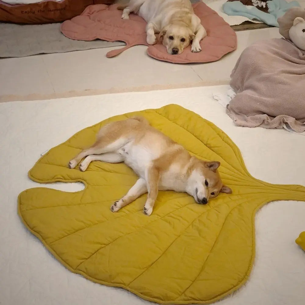 Leaf-Shaped Dog & Cat Cooling Mat – Breathable Summer Pad