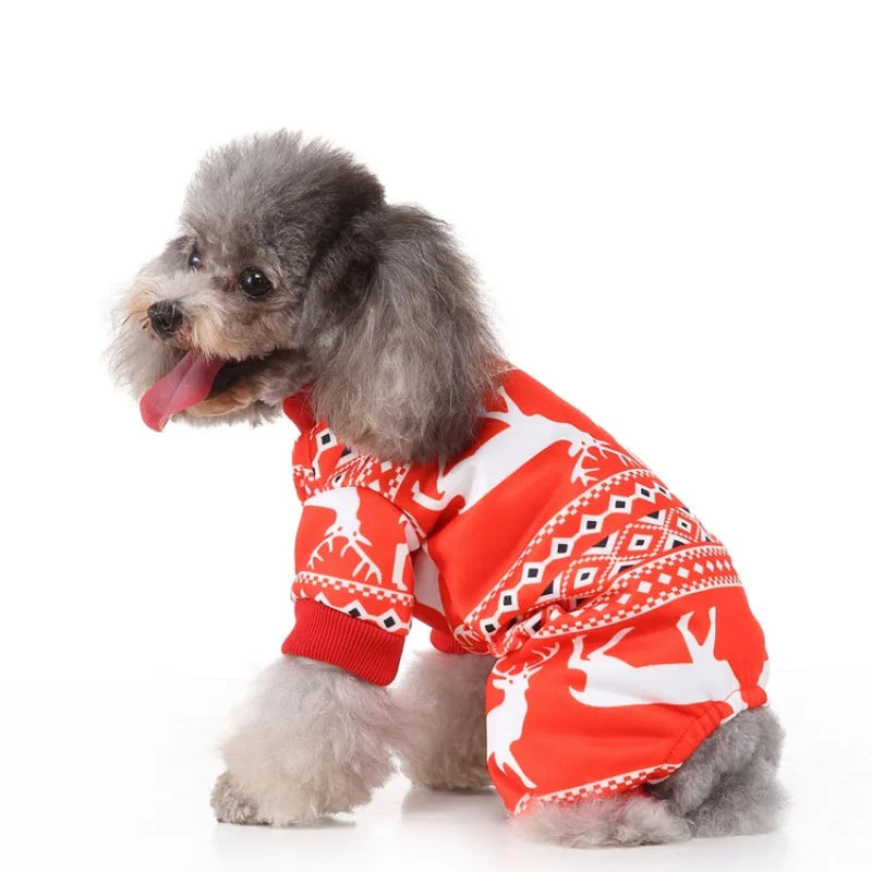 Christmas Pet Costume – Reindeer & Santa Outfit for Dogs
