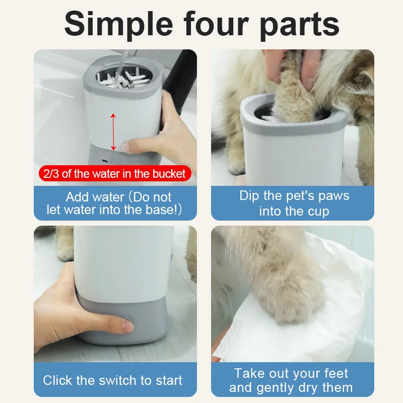Automatic Pet Paw Cleaner – Electric Foot Washer for Cats & Dogs