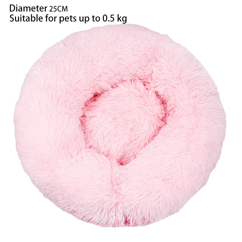 Plush Round Cat & Dog Bed