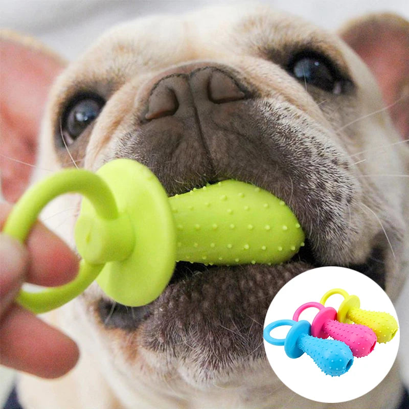 Rubber Bone Dog Chew Toy – Bite-Resistant Teeth Cleaner