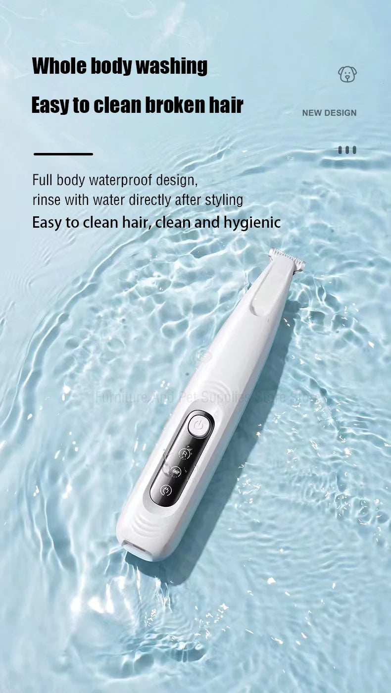 Waterproof Dog Paw Trimmer – LED Hair Clipper