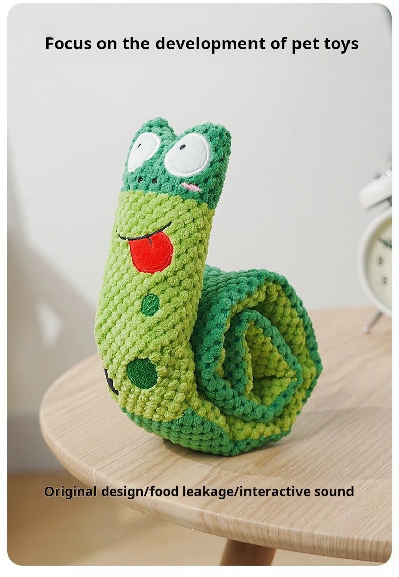 Interactive Dog Puzzle Feeder – Indestructible Plush Squeaky Toy