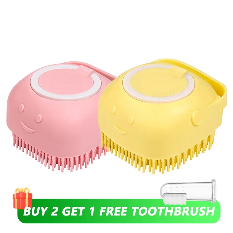 2-in-1 Pet Bath & Massage Brush