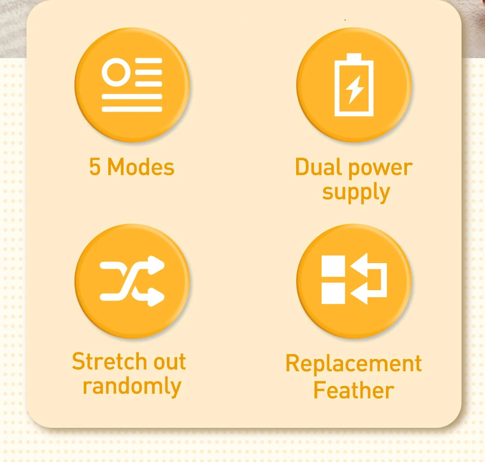 ROJECO 2-in-1 Smart Cat Toy – Automatic Feather Ball