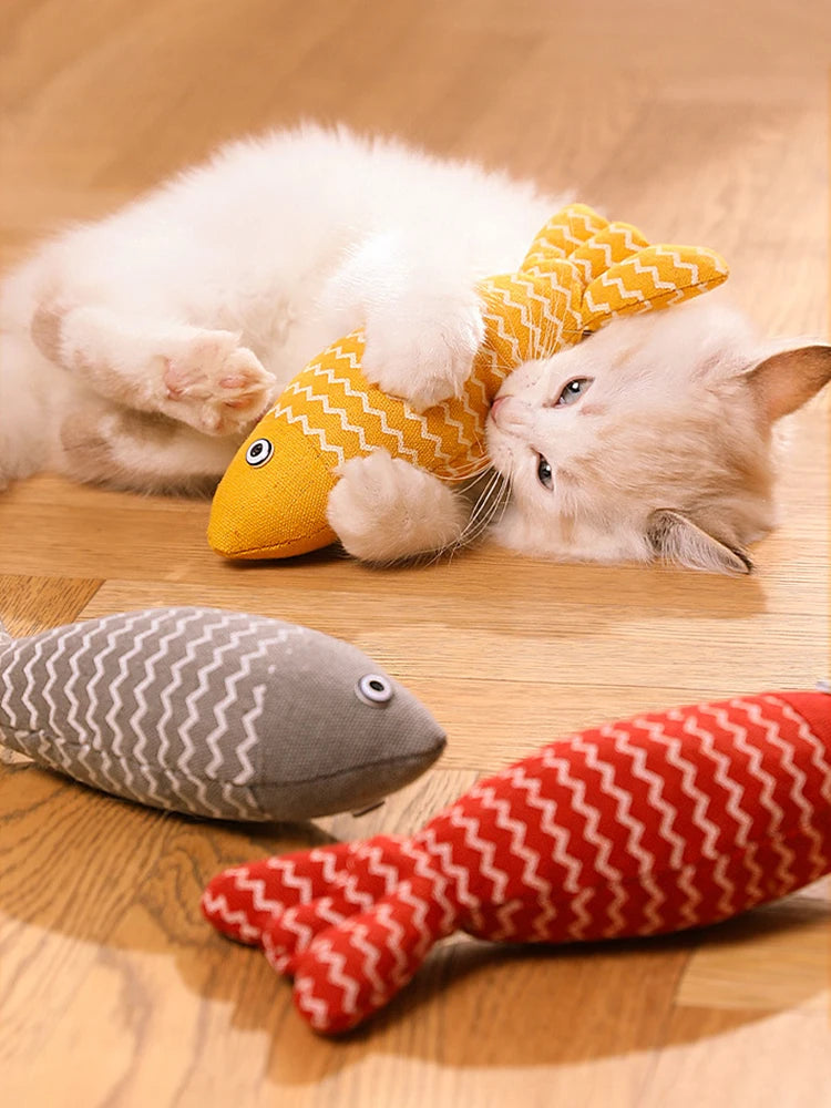 Catnip Fish Toy – Fun Sackcloth Cat Gnaw Toy