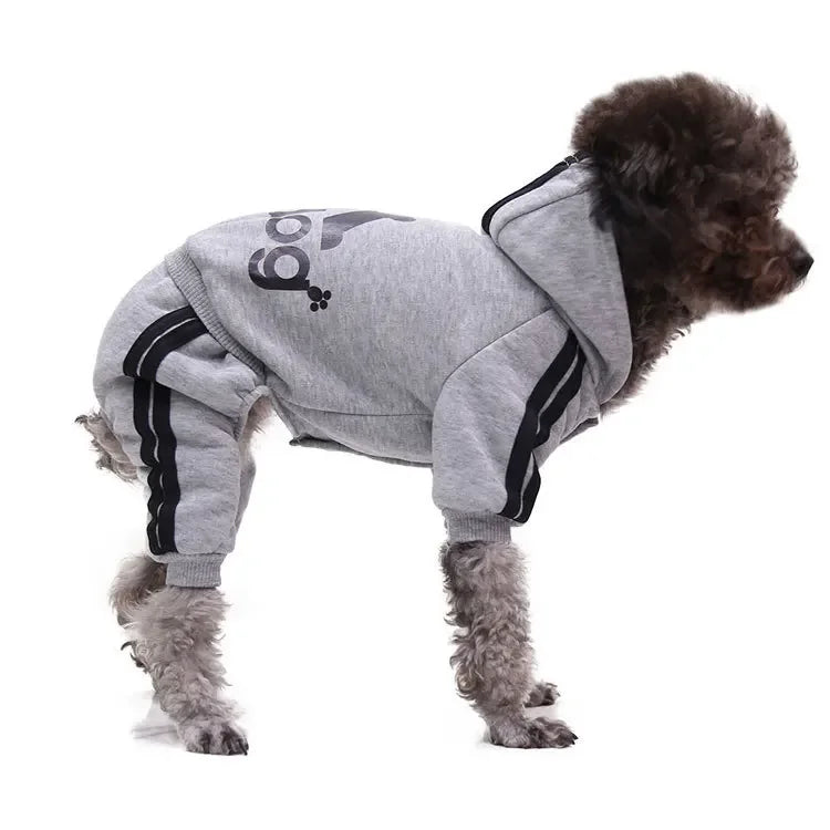 Winter Dog Hoodie – Warm Jumpsuit Sweatshirt