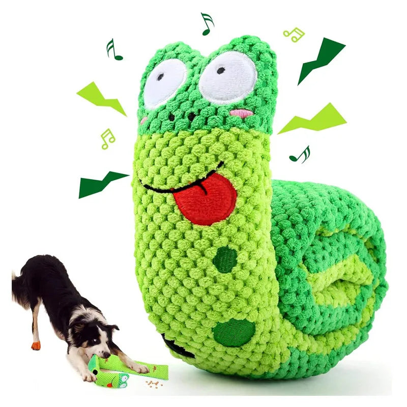 Interactive Dog Puzzle Feeder – Indestructible Plush Squeaky Toy