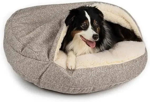 Luxury Microsuede Cozy Cave Pet Bed – Extra Large