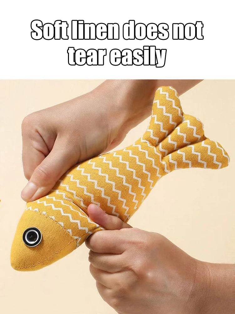 Catnip Fish Toy – Fun Sackcloth Cat Gnaw Toy