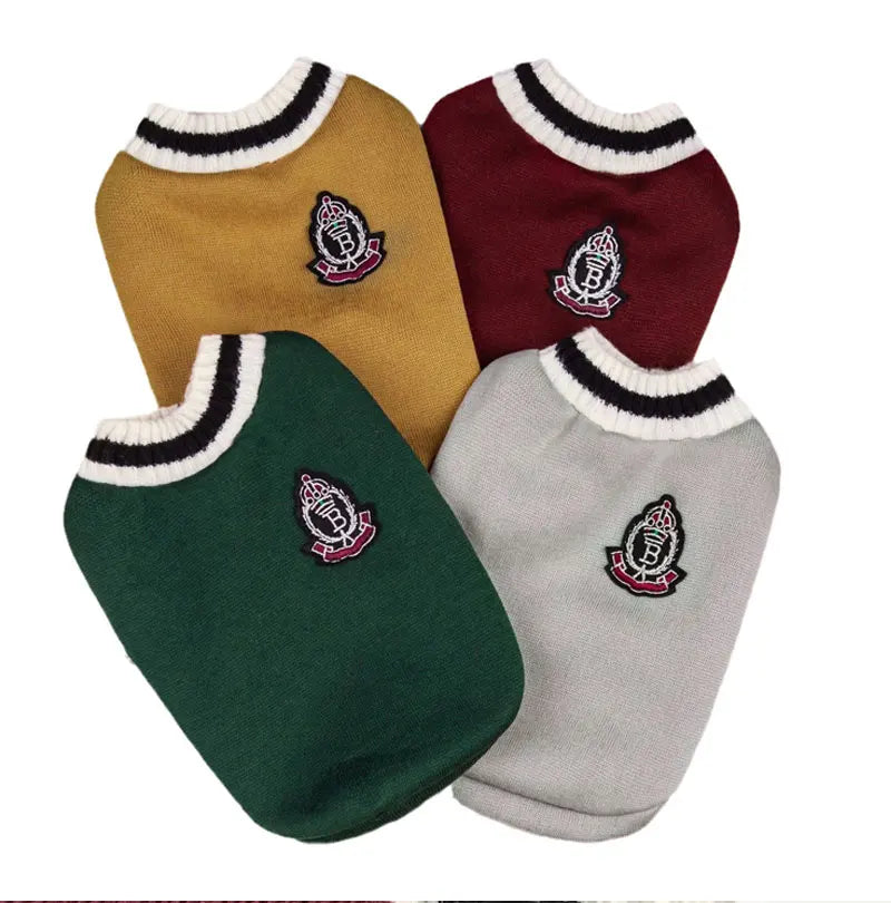 Winter V-Neck Pet Sweater
