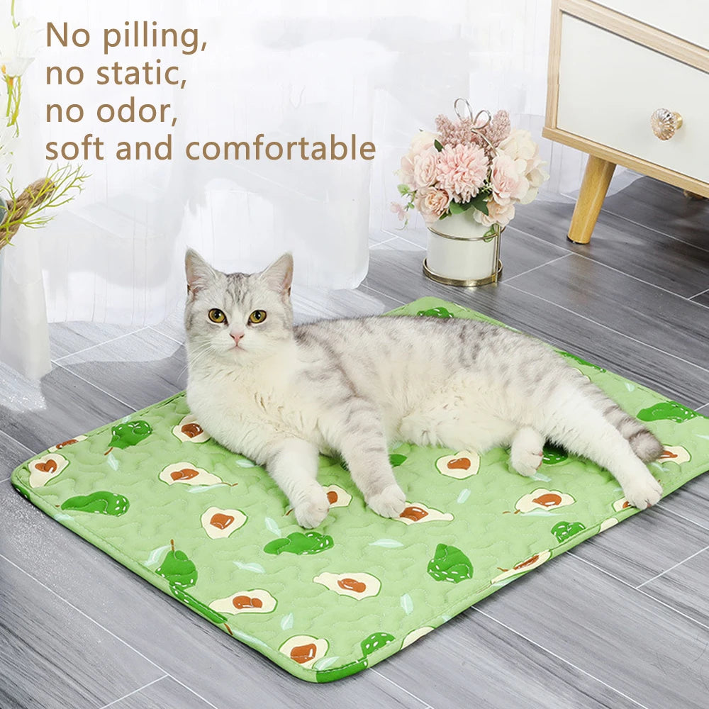Moisture-Proof Pet Cooling Mat – Dog & Cat Sofa Cushion