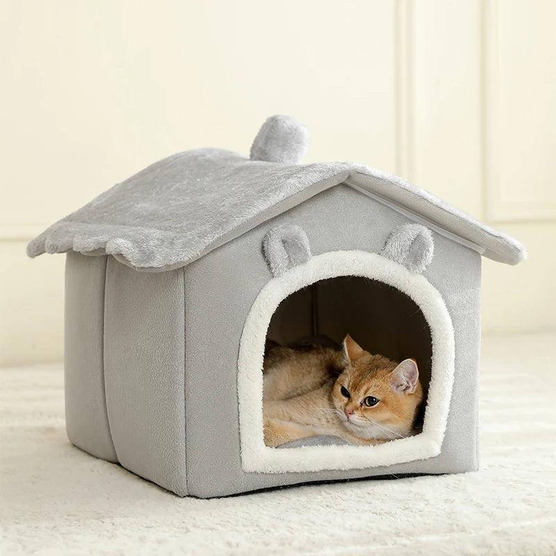 Foldable Pet House – Removable Washable Cat & Puppy Cave