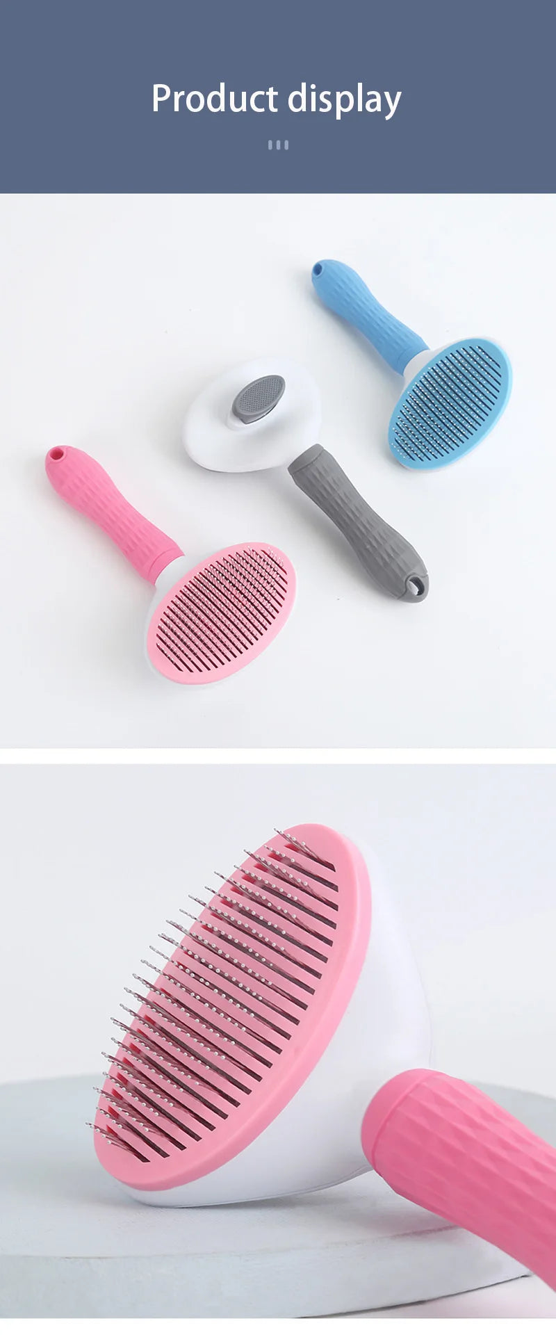 Stainless Steel Pet Brush – Dog & Cat Grooming Comb