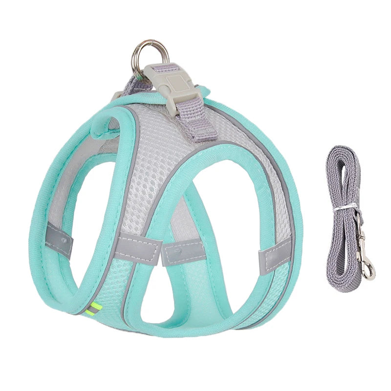 Adjustable Dog Harness & Leash Set – Small Dogs & Cats