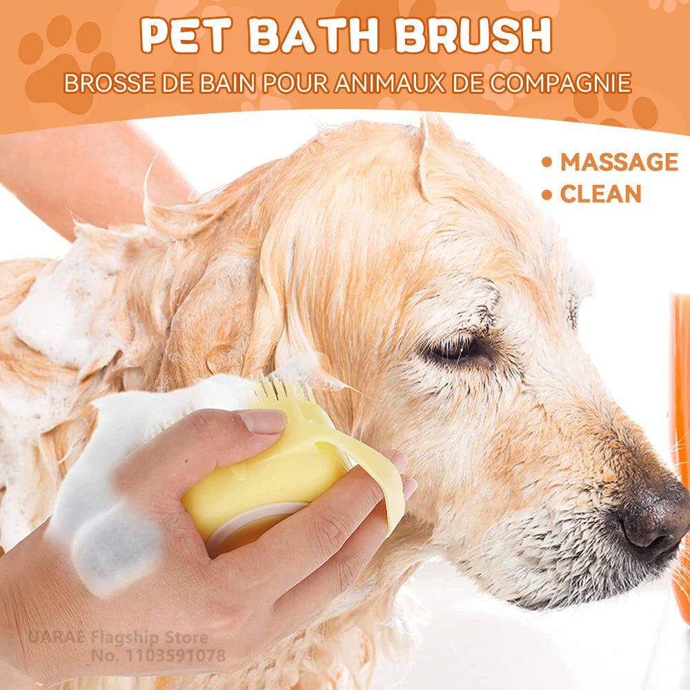 2-in-1 Pet Bath & Massage Brush