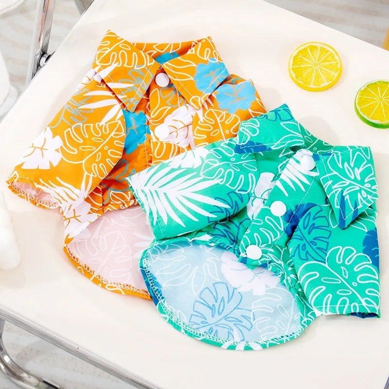 Hawaiian Style Pet Shirt – Summer Dog & Cat Beach Outfit