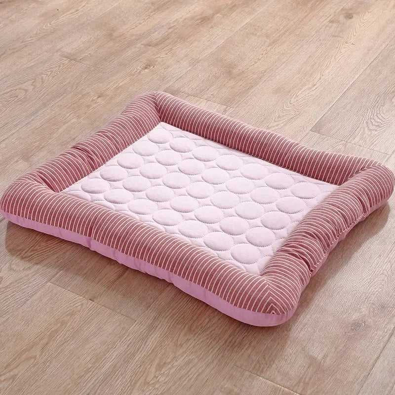 Cooling Pad Bed for Dogs & Cats – Ice Silk Summer Mat