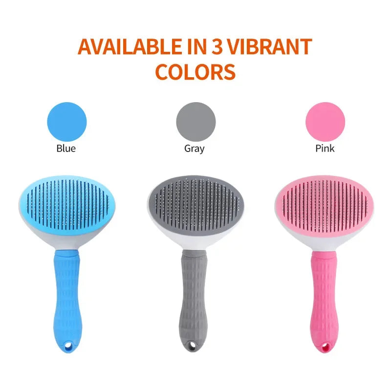 Stainless Steel Pet Brush – Dog & Cat Grooming Comb