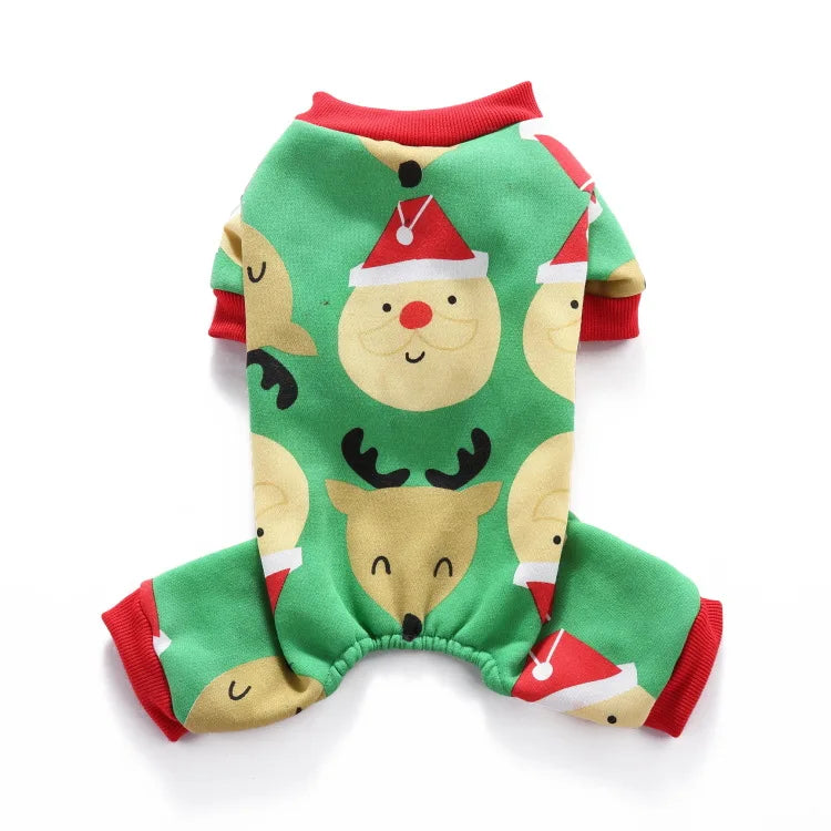Christmas Pet Costume – Reindeer & Santa Outfit for Dogs