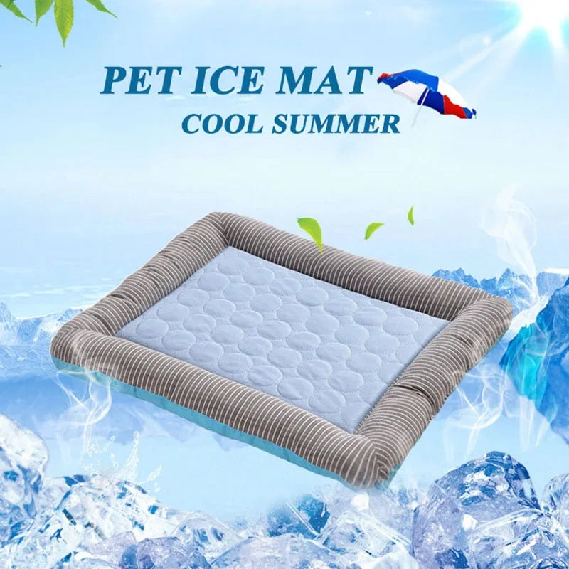 Cooling Pad Bed for Dogs & Cats – Ice Silk Summer Mat