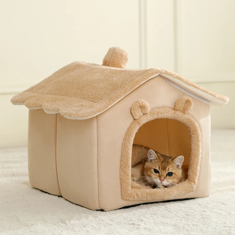Foldable Pet House – Removable Washable Cat & Puppy Cave