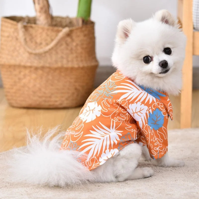 Hawaiian Style Pet Shirt – Summer Dog & Cat Beach Outfit