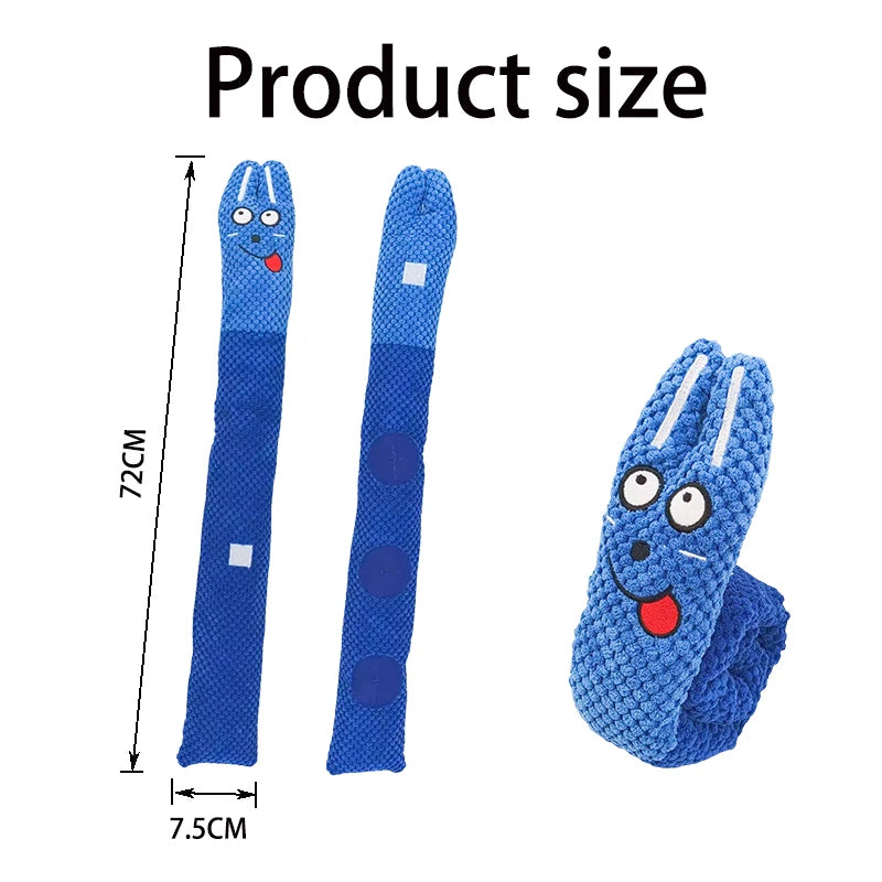 Interactive Dog Puzzle Feeder – Indestructible Plush Squeaky Toy