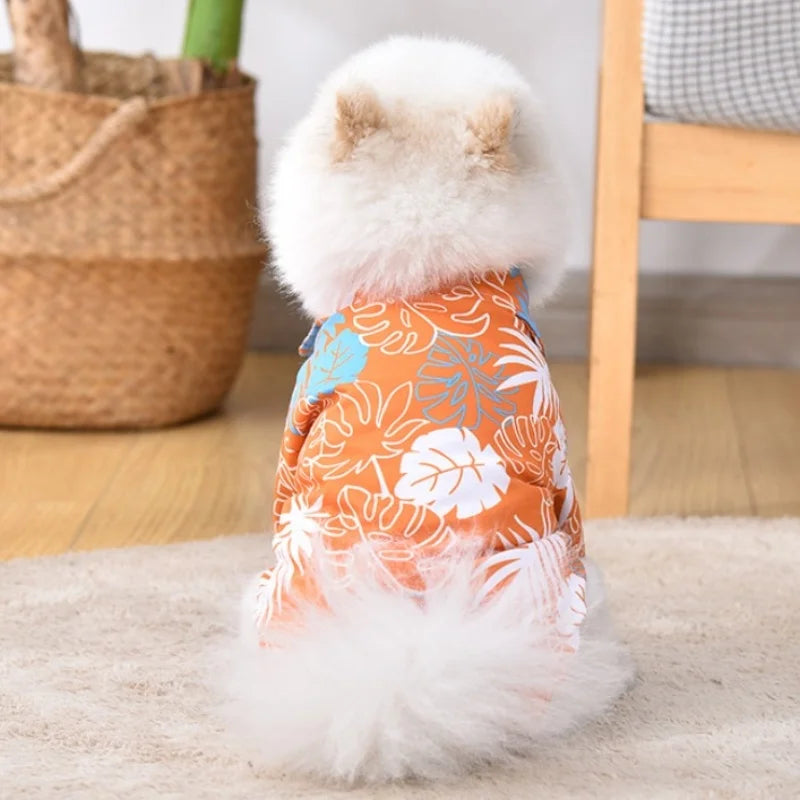 Hawaiian Style Pet Shirt – Summer Dog & Cat Beach Outfit