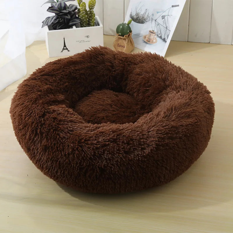 Plush Pet Nest – Warm Round Cat & Dog Bed