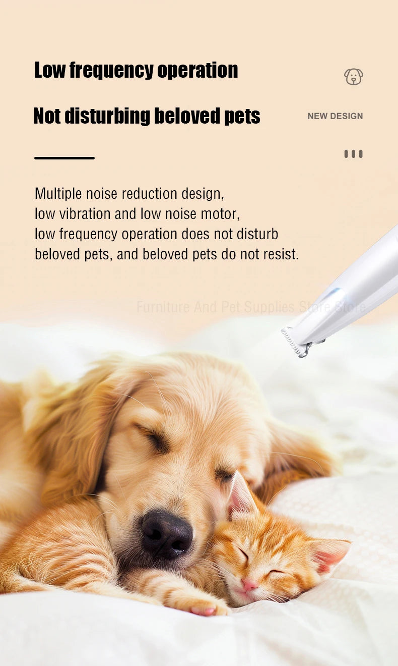 Waterproof Dog Paw Trimmer – LED Hair Clipper