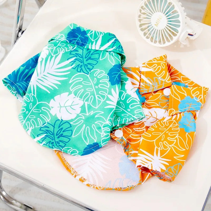 Hawaiian Style Pet Shirt – Summer Dog & Cat Beach Outfit