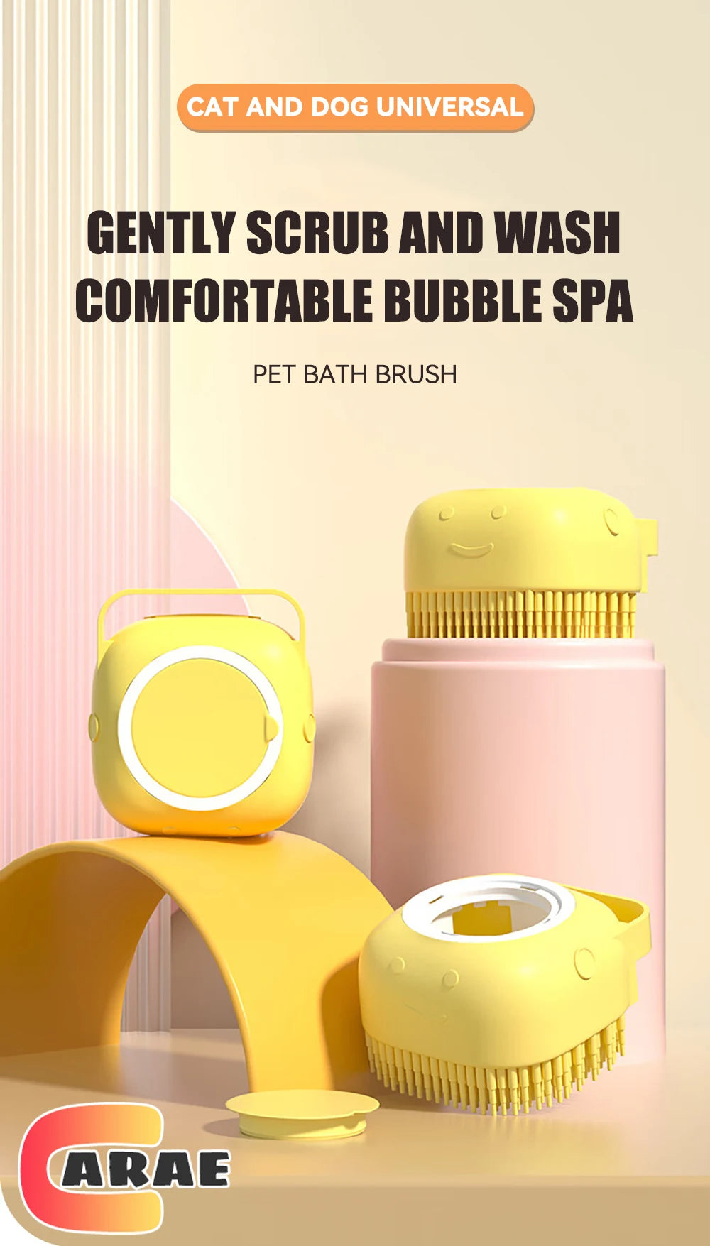 2-in-1 Pet Bath & Massage Brush