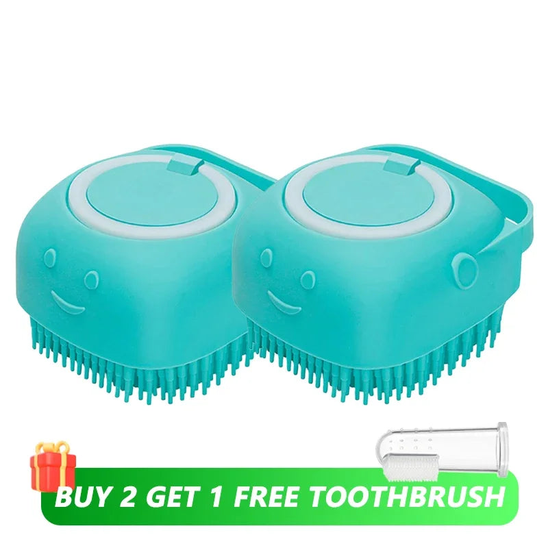 2-in-1 Pet Bath & Massage Brush