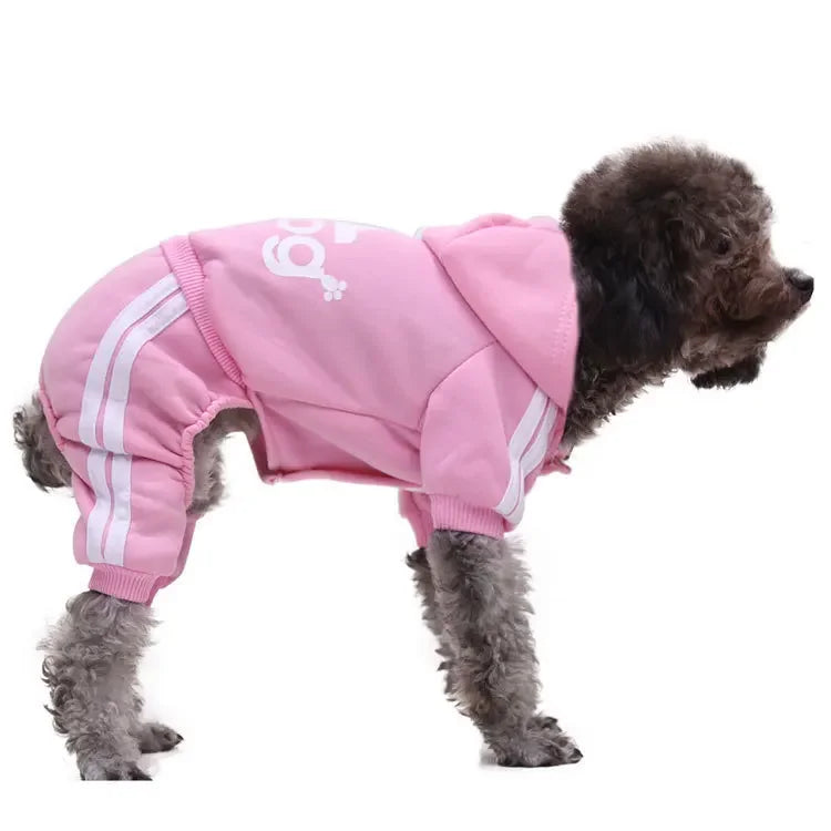 Winter Dog Hoodie – Warm Jumpsuit Sweatshirt