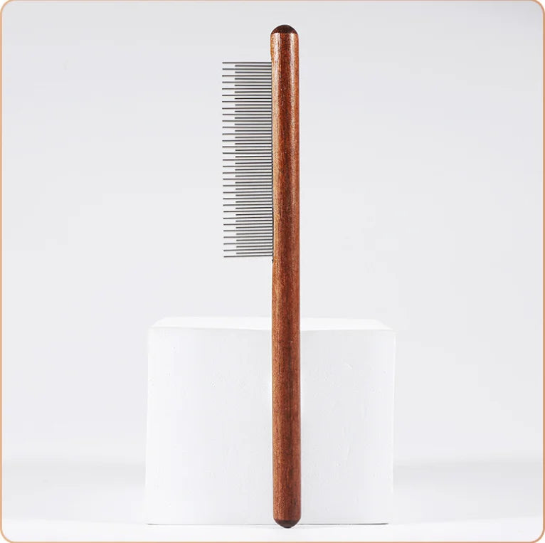Solid Wood Pet Comb – Cat & Dog Hair Removal