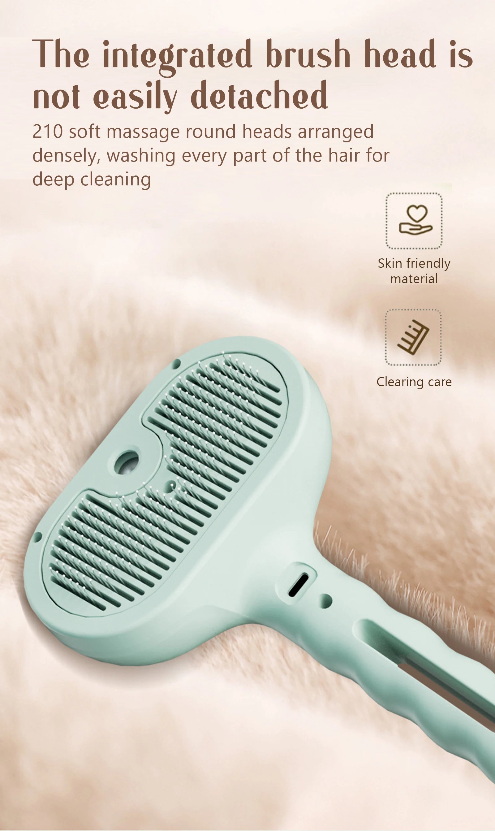 Pet Steam Massage Brush – Dog & Cat Hair Removal Comb