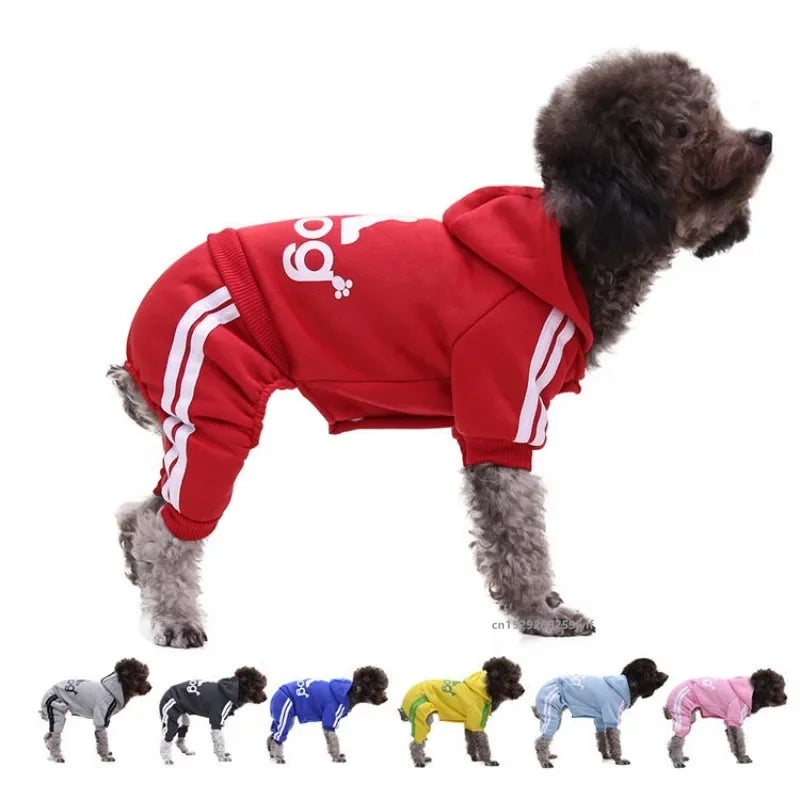 Winter Dog Hoodie – Warm Jumpsuit Sweatshirt