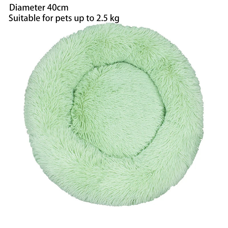 Plush Round Cat & Dog Bed