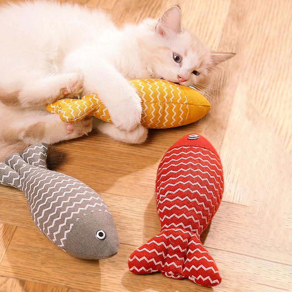 Catnip Fish Toy – Fun Sackcloth Cat Gnaw Toy