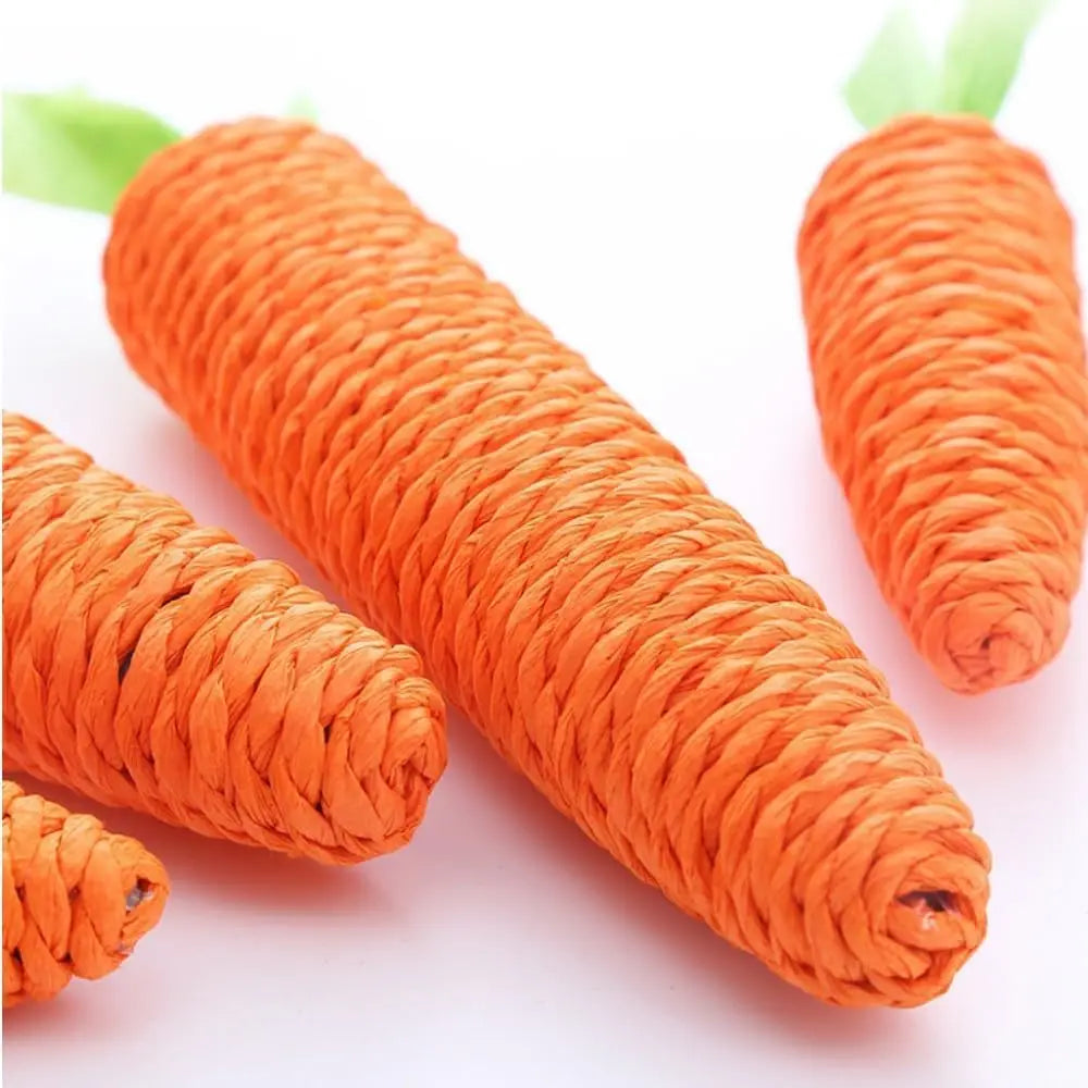 Cat Teething & Play Toy – Carrot Teaser Stick