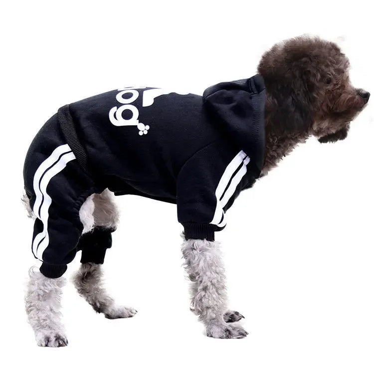 Winter Dog Hoodie – Warm Jumpsuit Sweatshirt