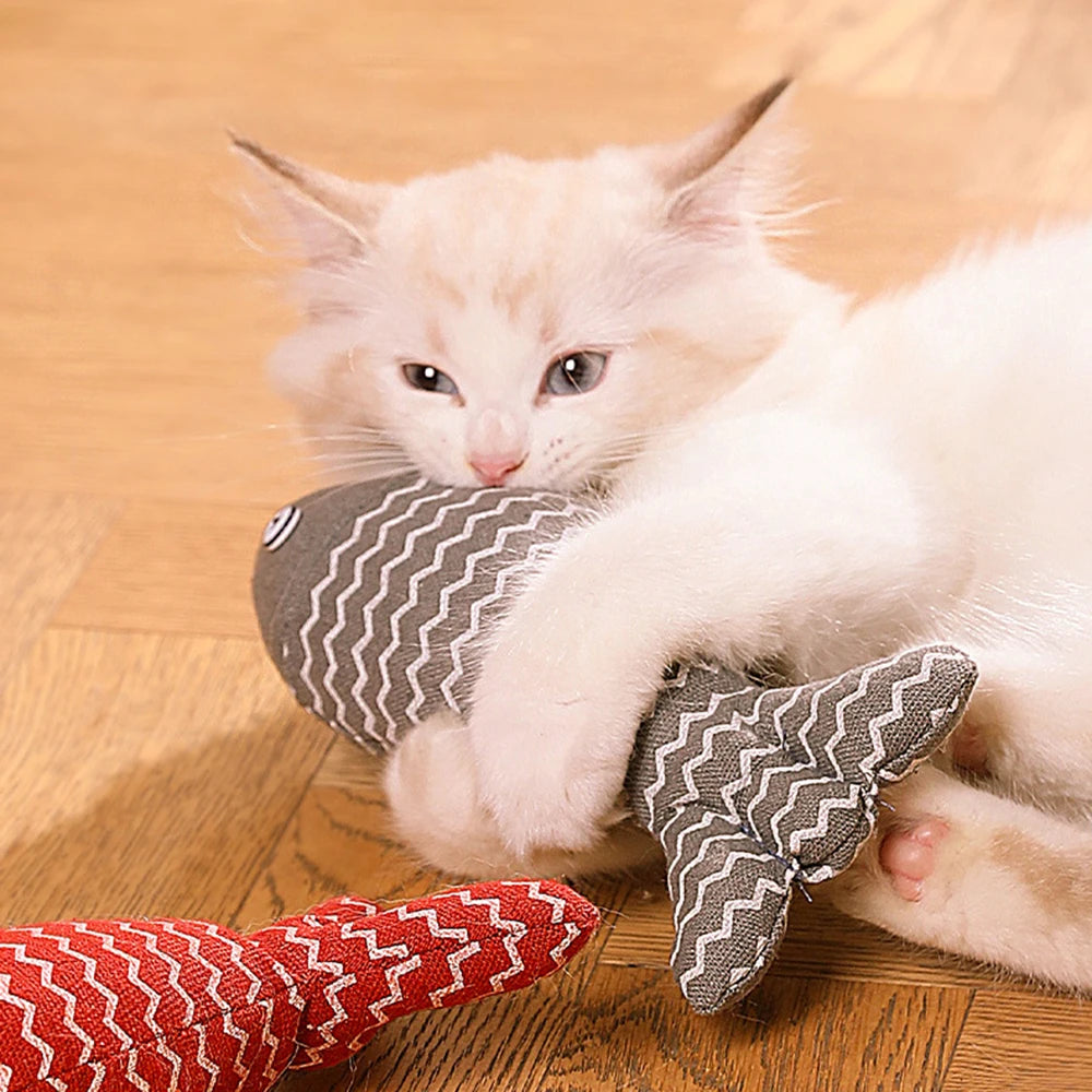 Catnip Fish Toy – Fun Sackcloth Cat Gnaw Toy
