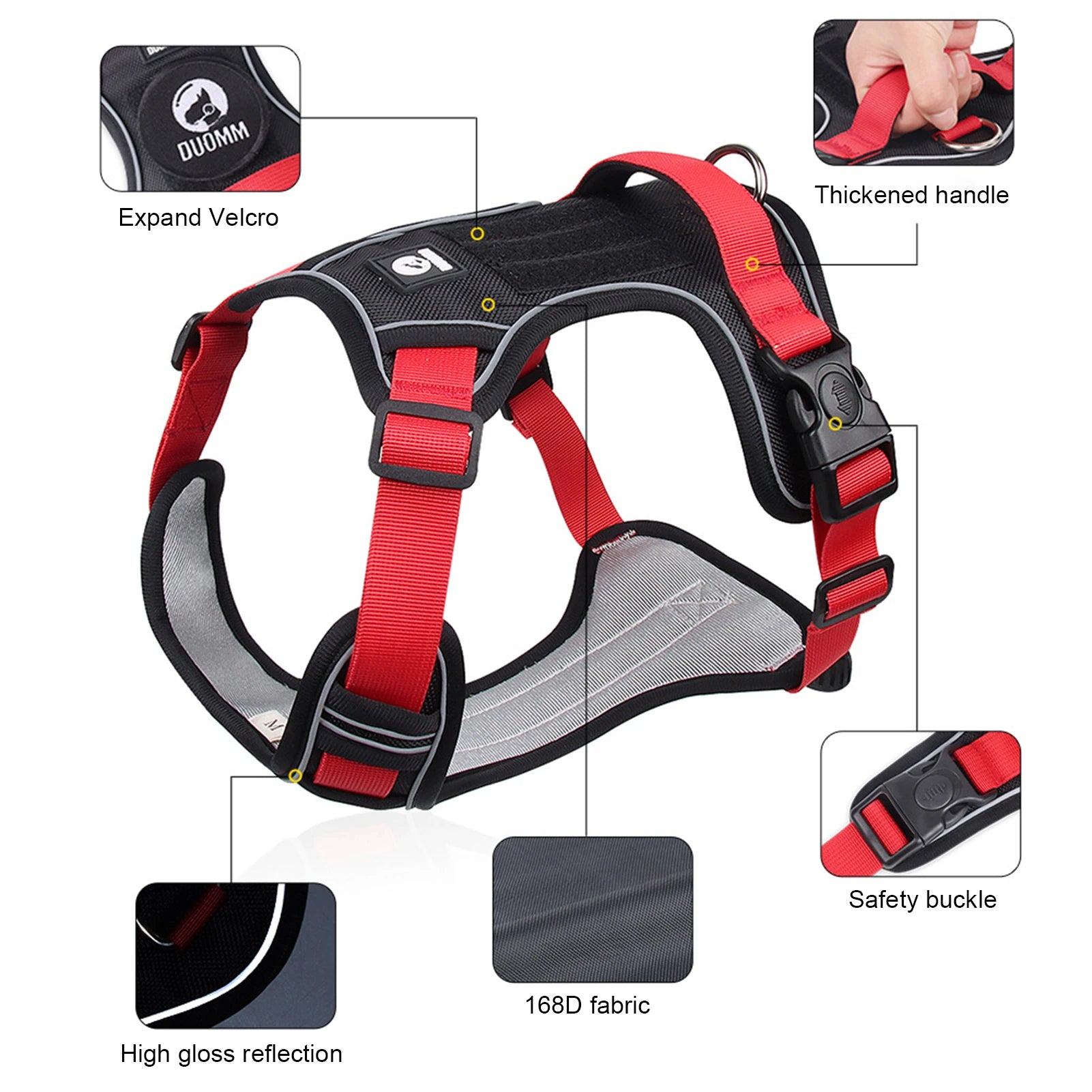 Reflective Tactical Dog Harness – Medium & Large Dogs